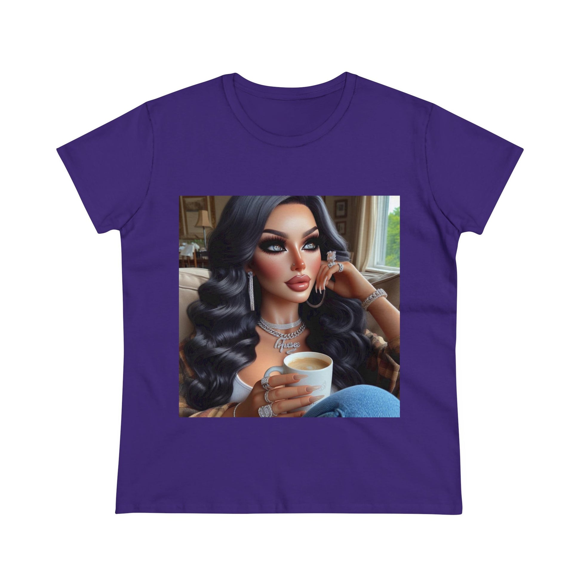 Coffee Break T-Shirt T-Shirt Printify Purple S 