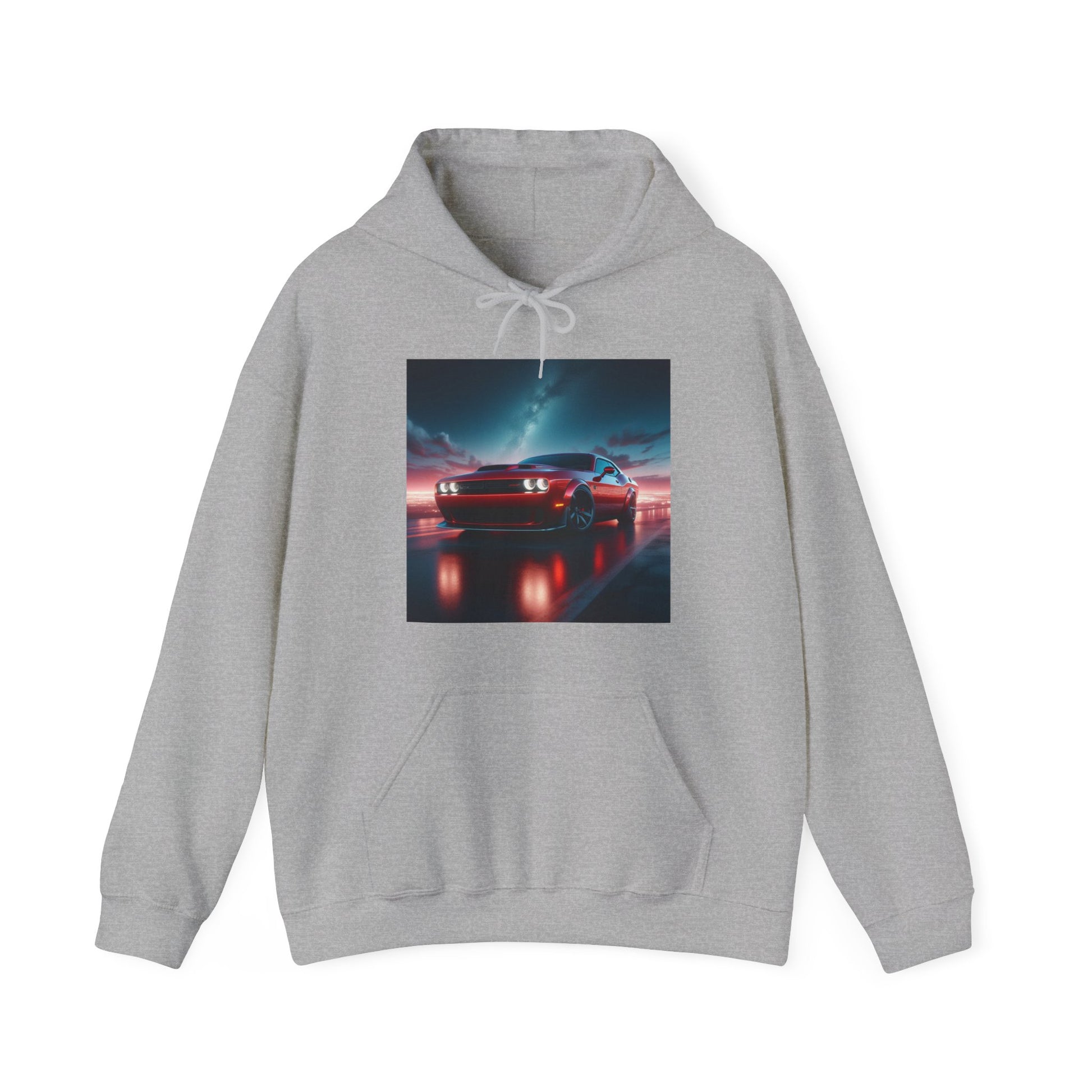 Red Challenger Hoodie Hoodie Printify Sport Grey S 