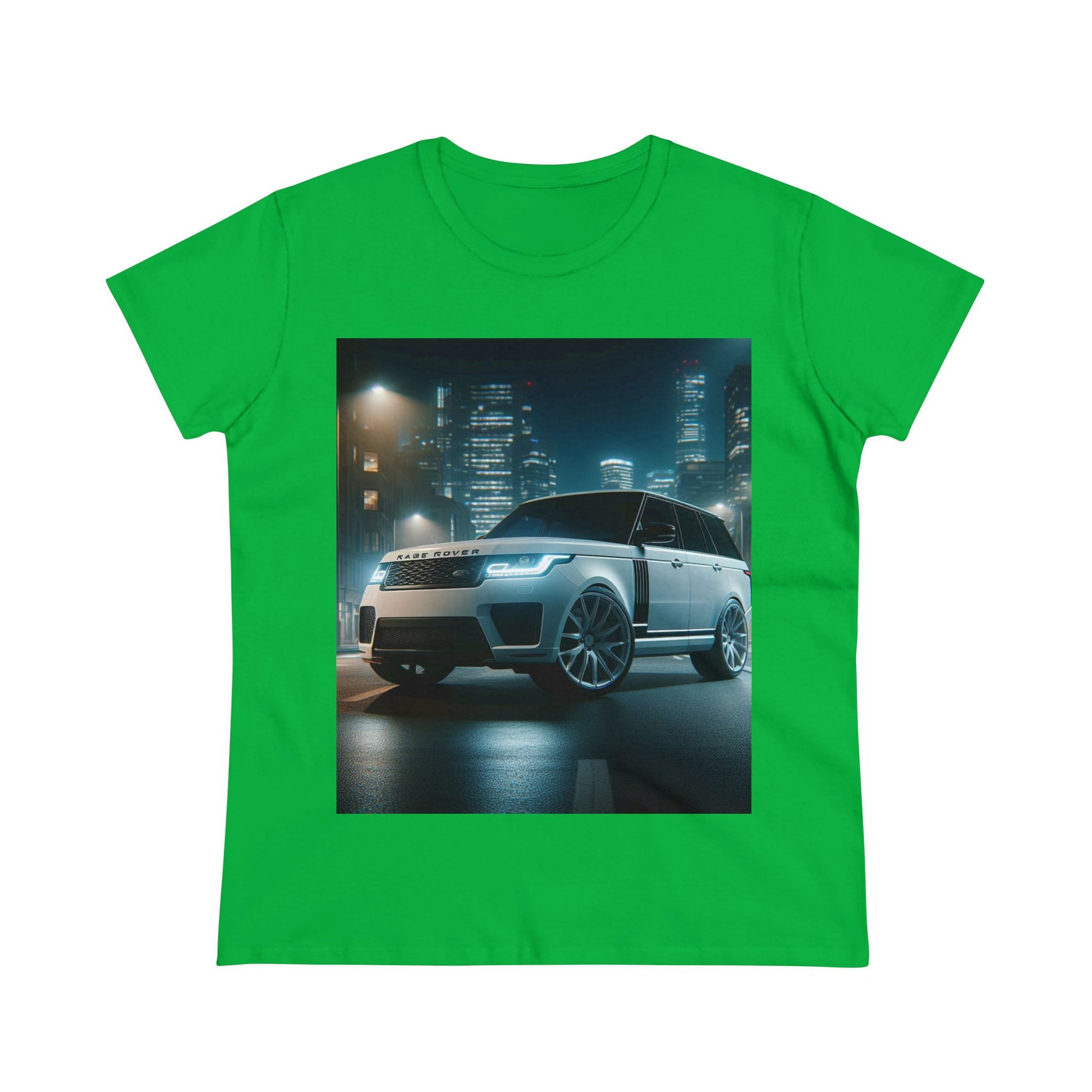 White Range Rover T-Shirt T-Shirt Printify Irish Green S 