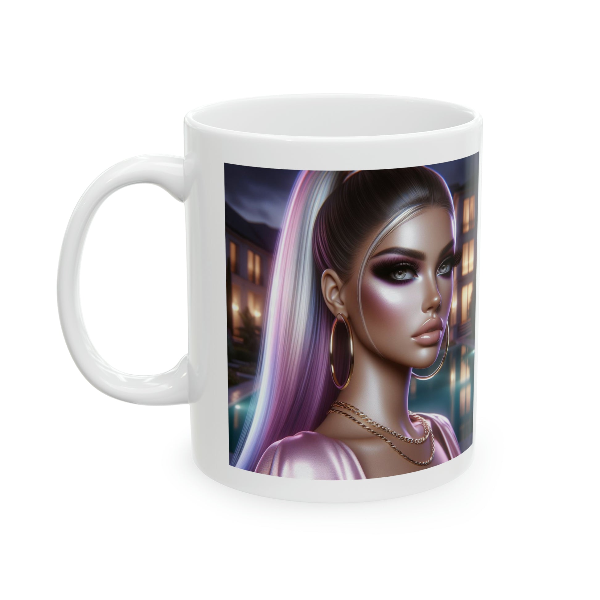 Pink at Night Mug Mug Printify 11oz  