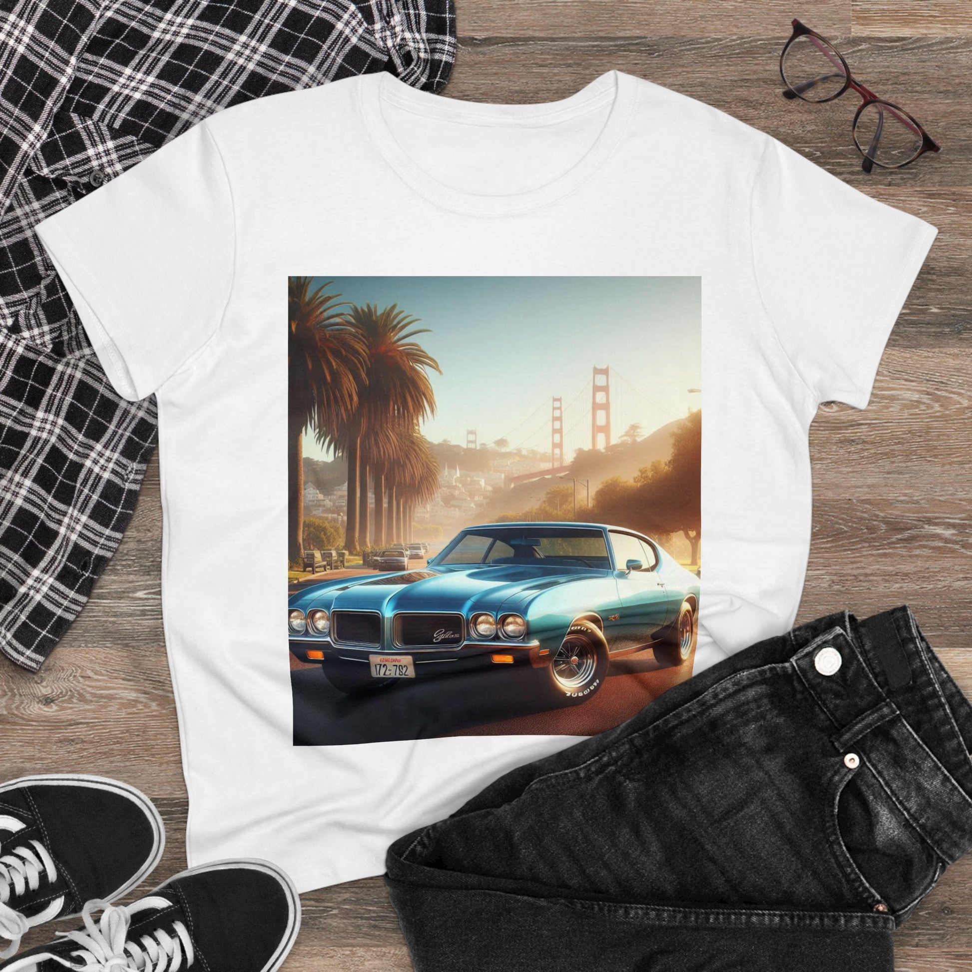 1972 Blue Buick Gran Sport T-Shirt T-Shirt Printify   