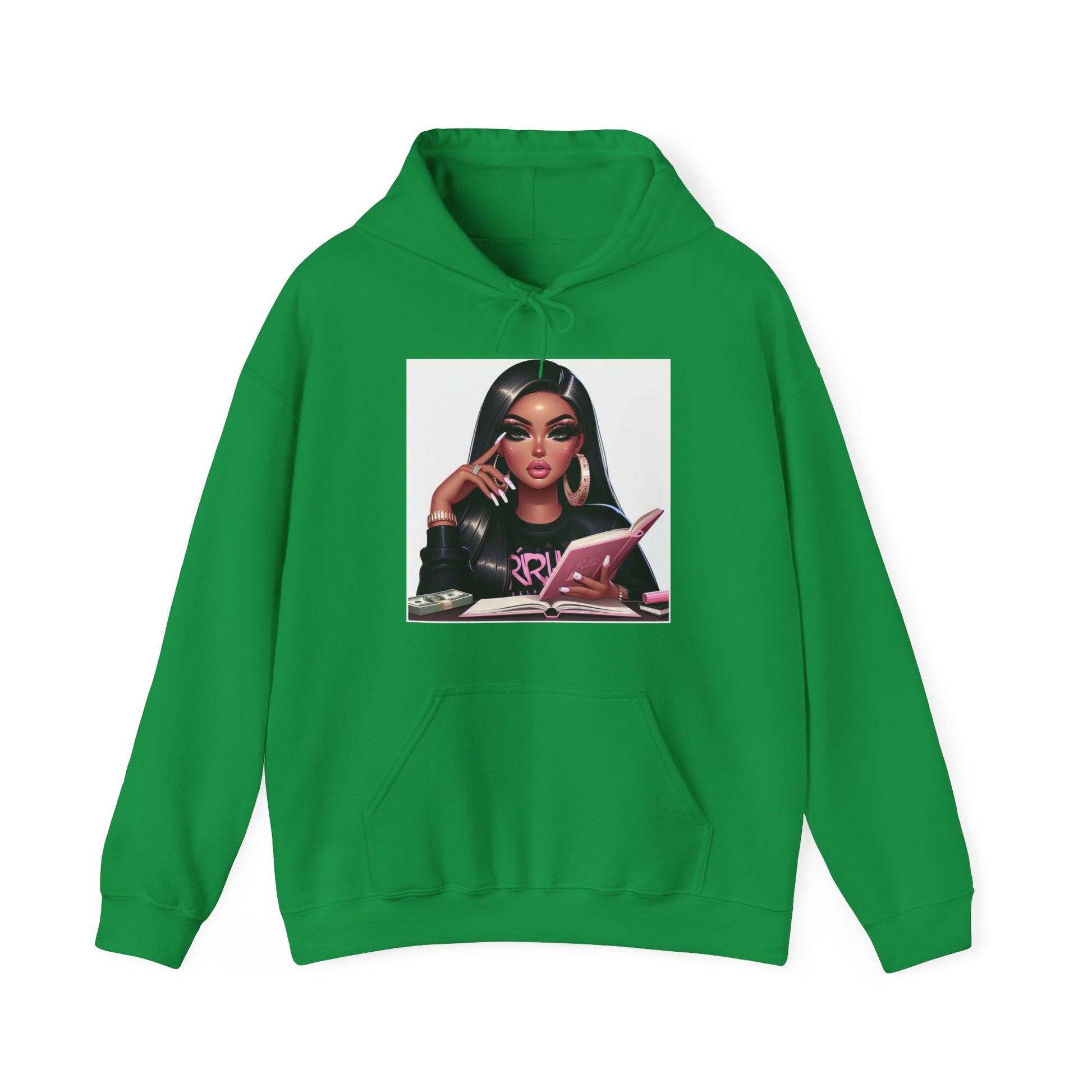 Thinking of a Plan Hoodie Hoodie Printify Irish Green S 