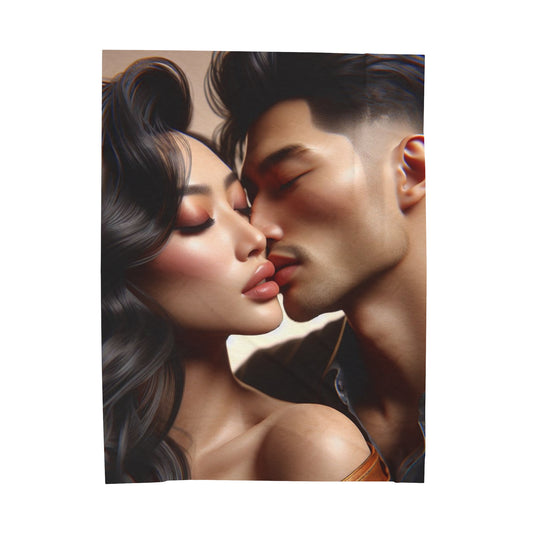 Kiss Me Plush Blanket All Over Prints Printify 60" × 80"  