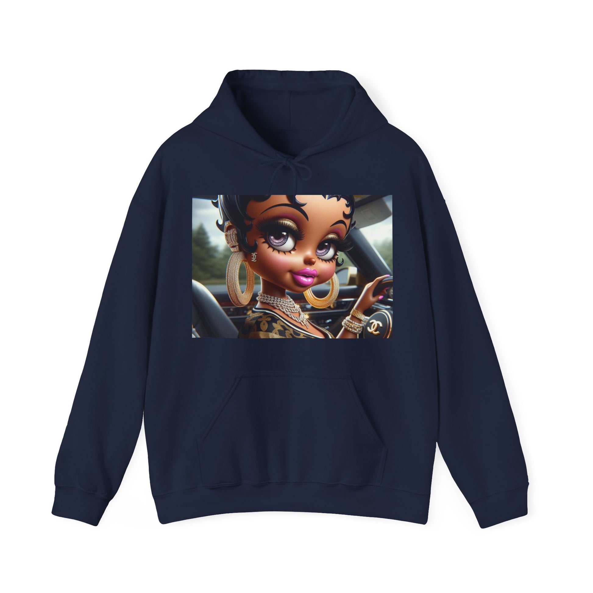 Betty Beauty Hoodie Hoodie Printify Navy S 