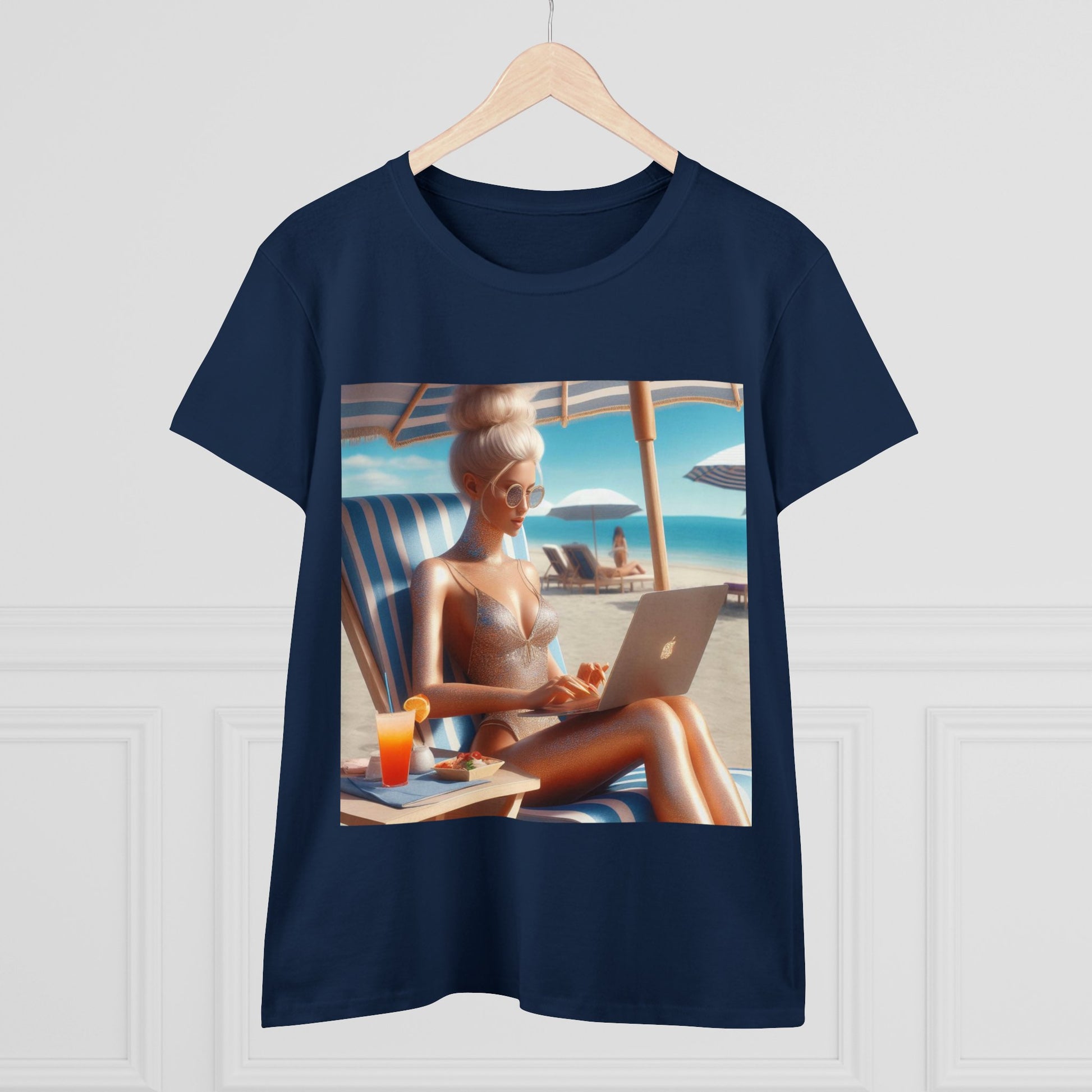 Work Day at the Beach T-Shirt T-Shirt Printify   