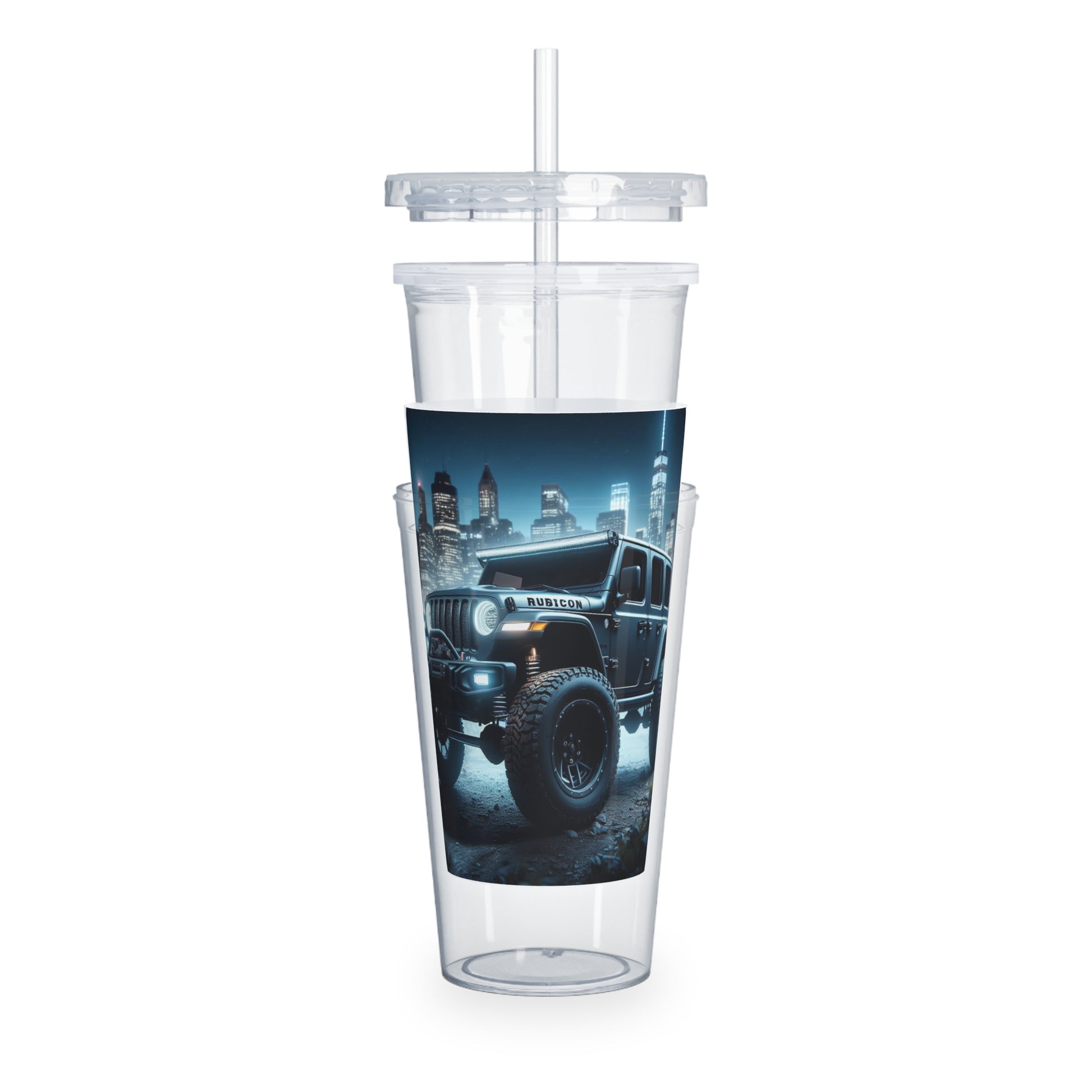 Gray Rubicon Tumbler with Straw Mug Printify   