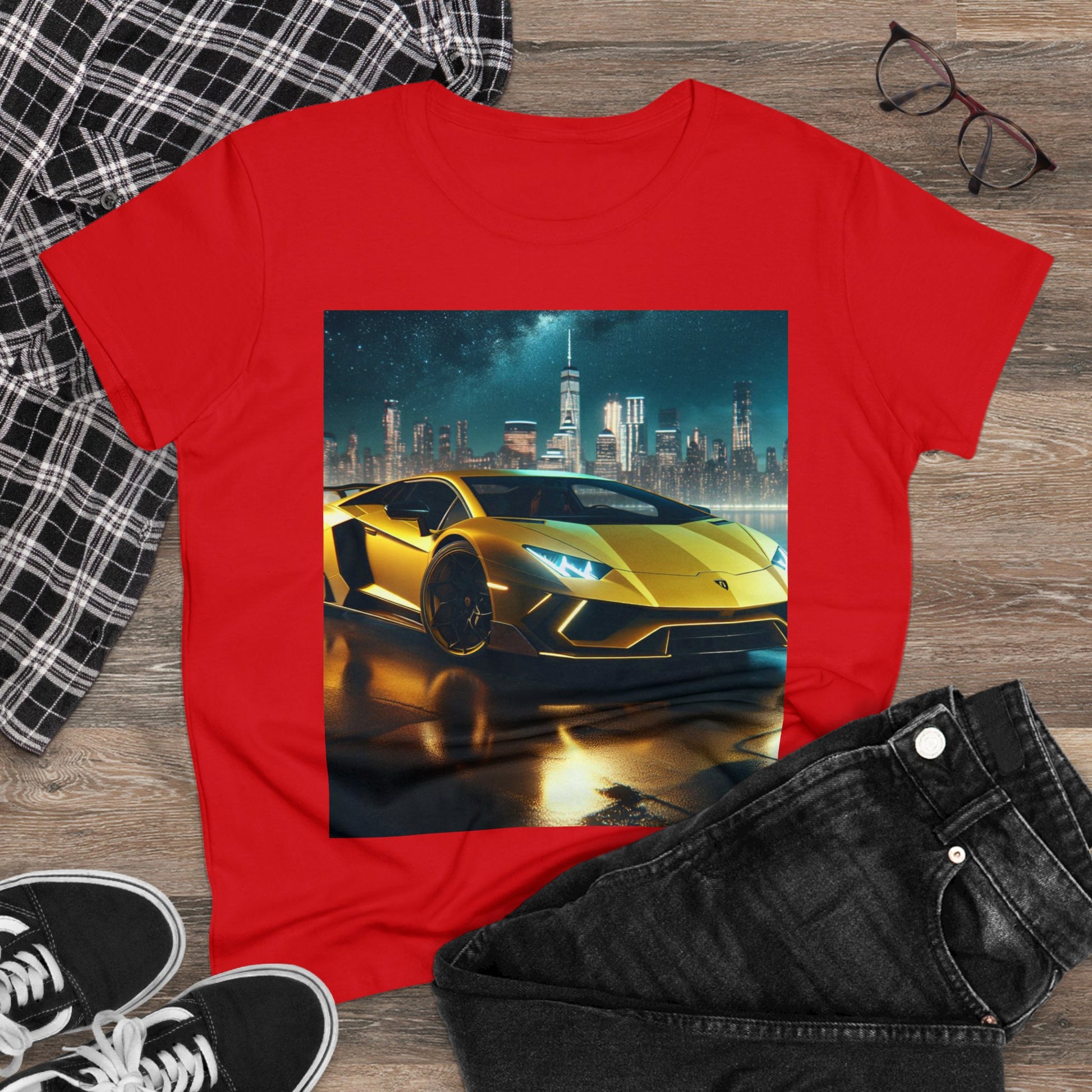 Yellow Lamborghini T-Shirt T-Shirt Printify   