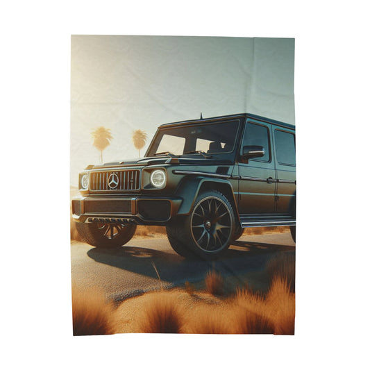 Black G-Wagon Plush Blanket All Over Prints Printify 60" × 80"  