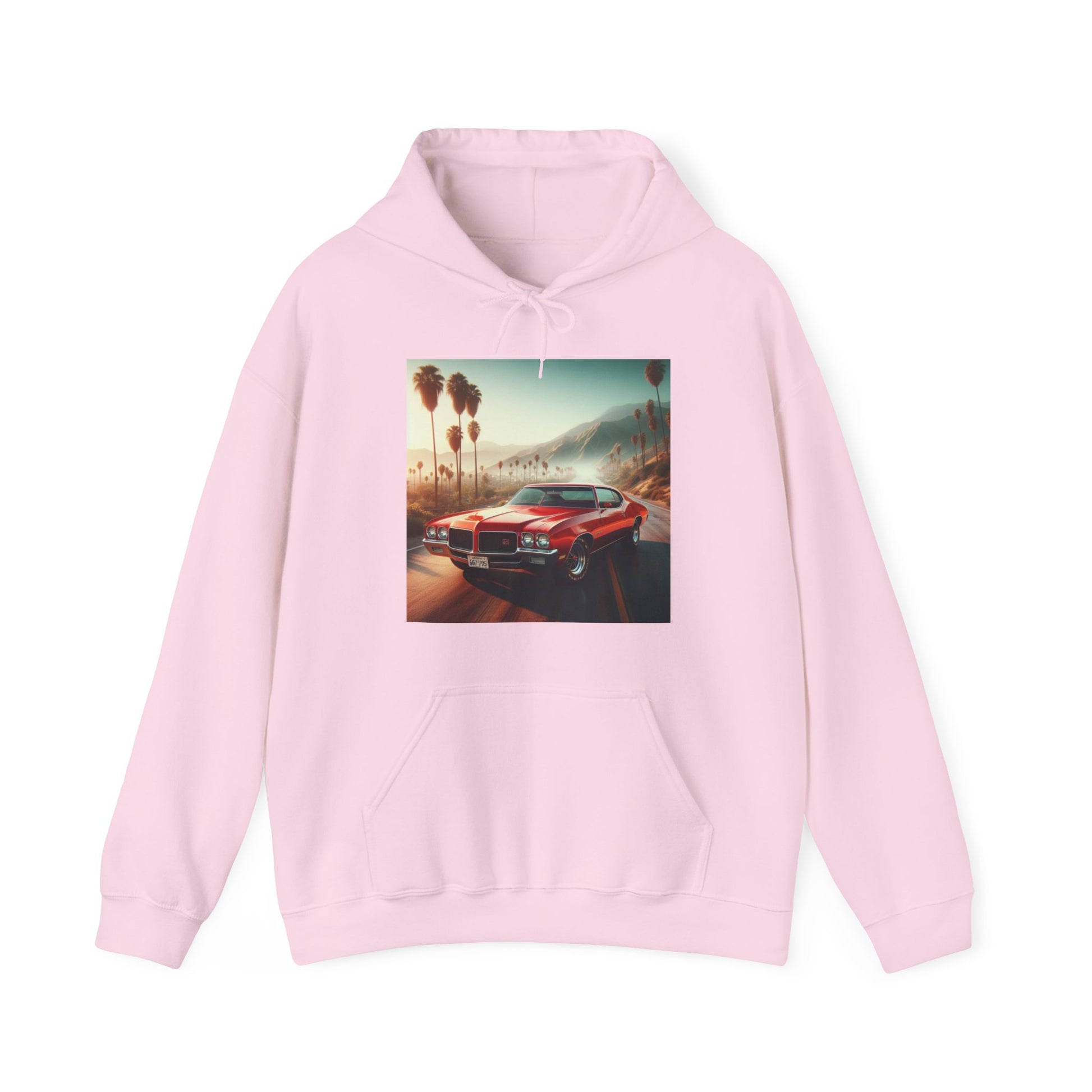 1972 Red Buick Gran Sport Hoodie Hoodie Printify Light Pink S 