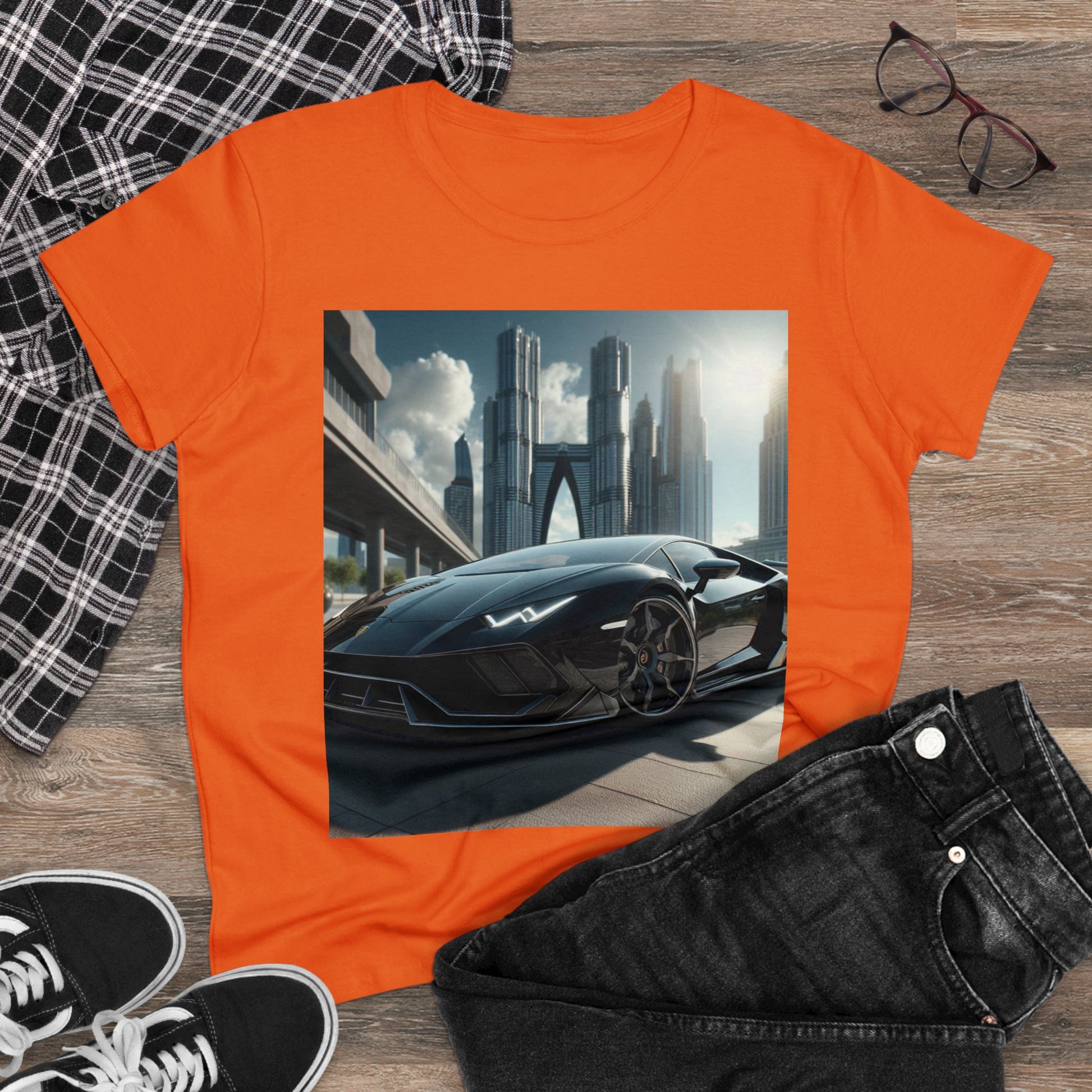 Black Lamborghini T-Shirt T-Shirt Printify   