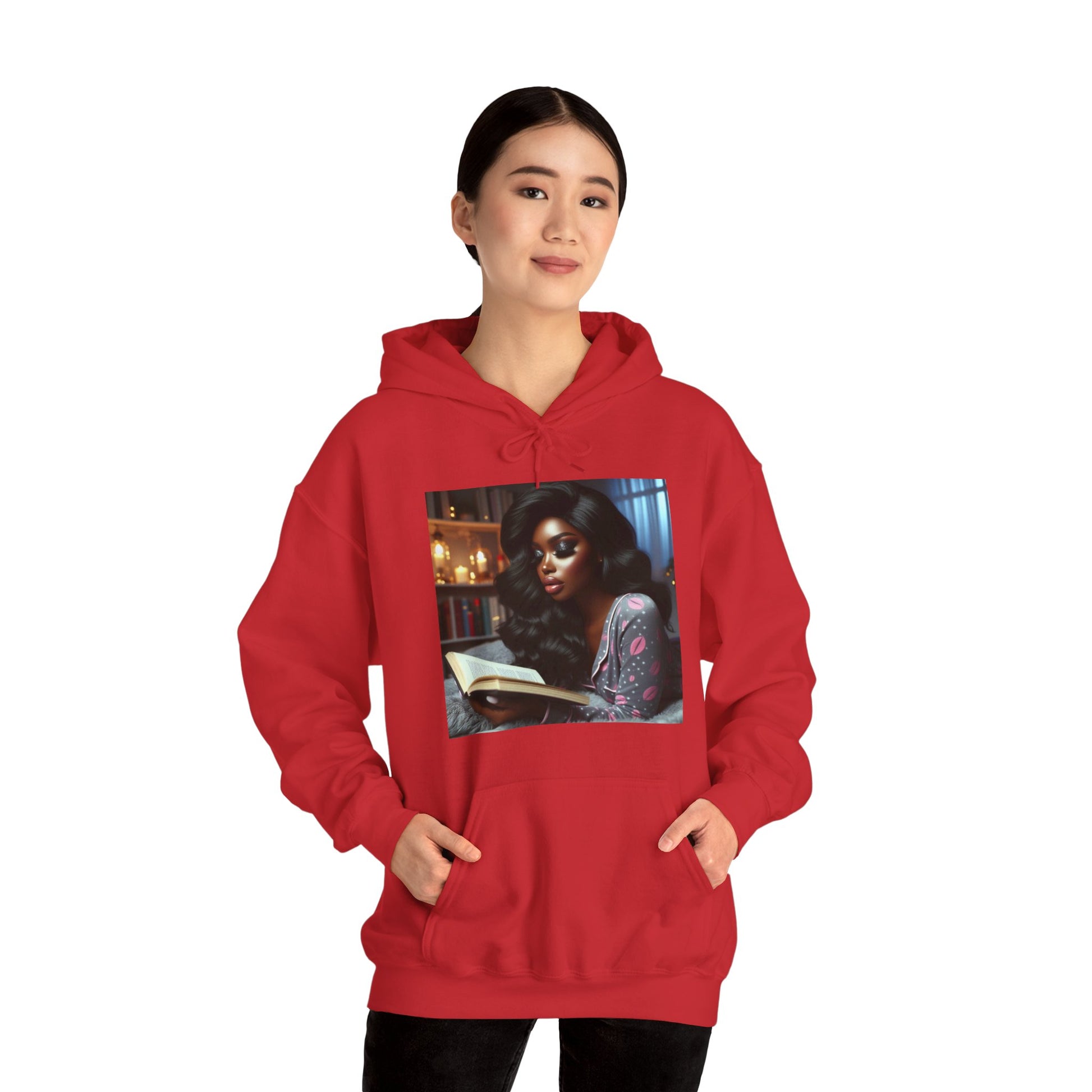 Late Night Book Hoodie Hoodie Printify   