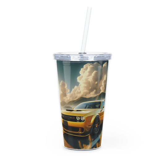 Yellow Challenger Tumbler with Straw Mug Printify 20oz Transparent 