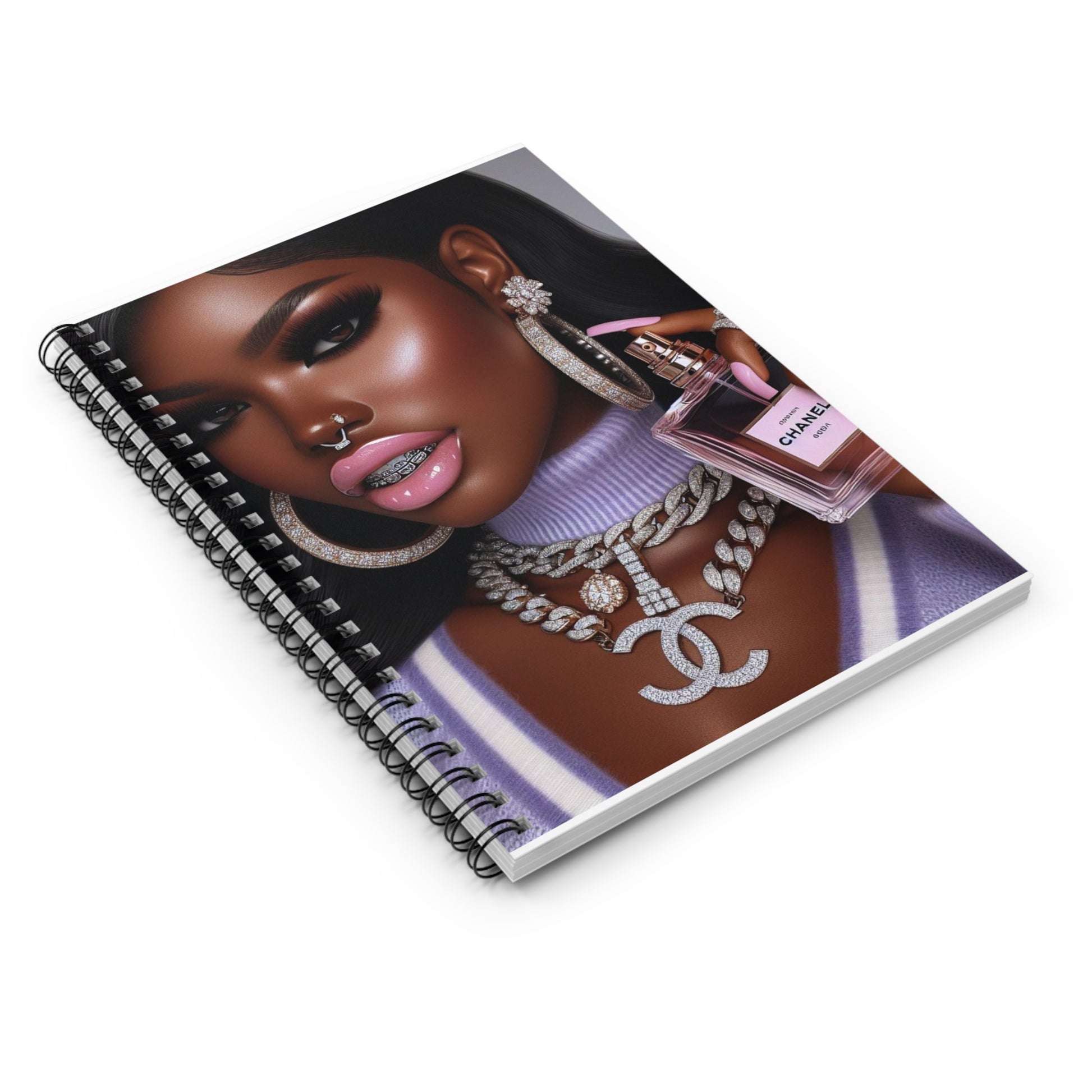 Chanel Please Spiral Notebook Paper products Printify   