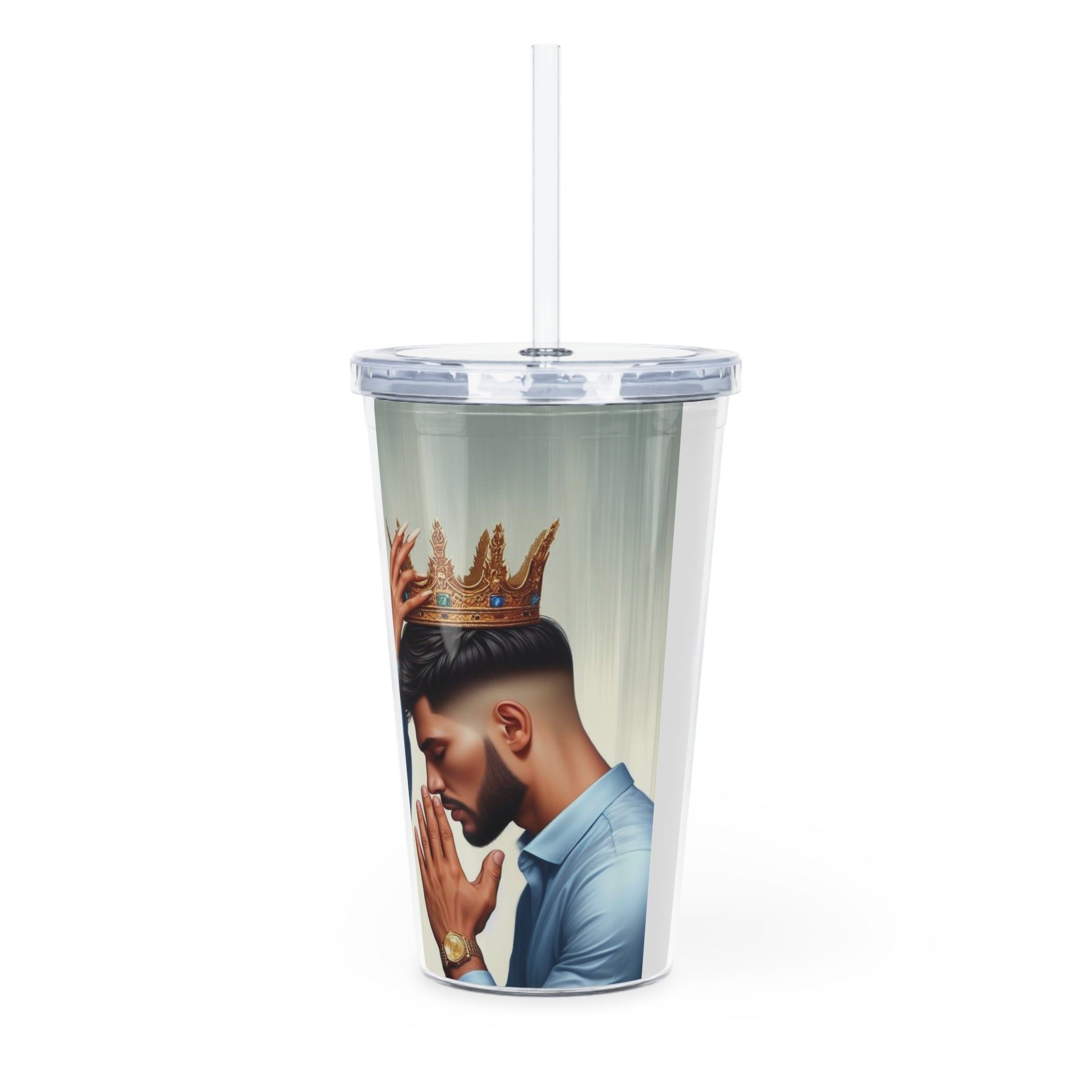 My King Tumbler with Straw Mug Printify   