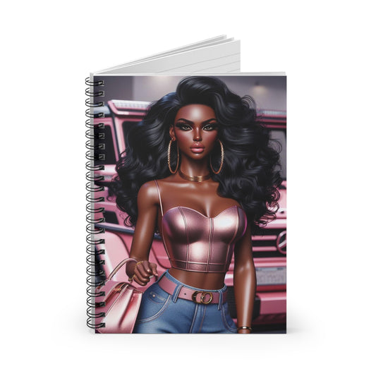 Pink Luxury Spiral Notebook Paper products Printify   