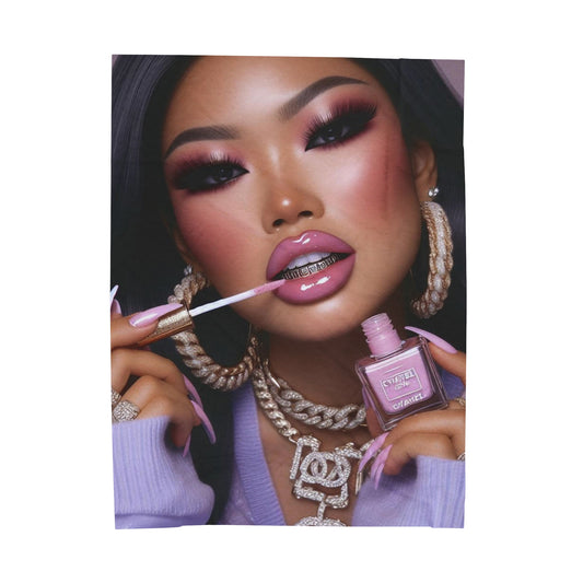 Gloss Up Plush Blanket blankets Printify 60" × 80"  