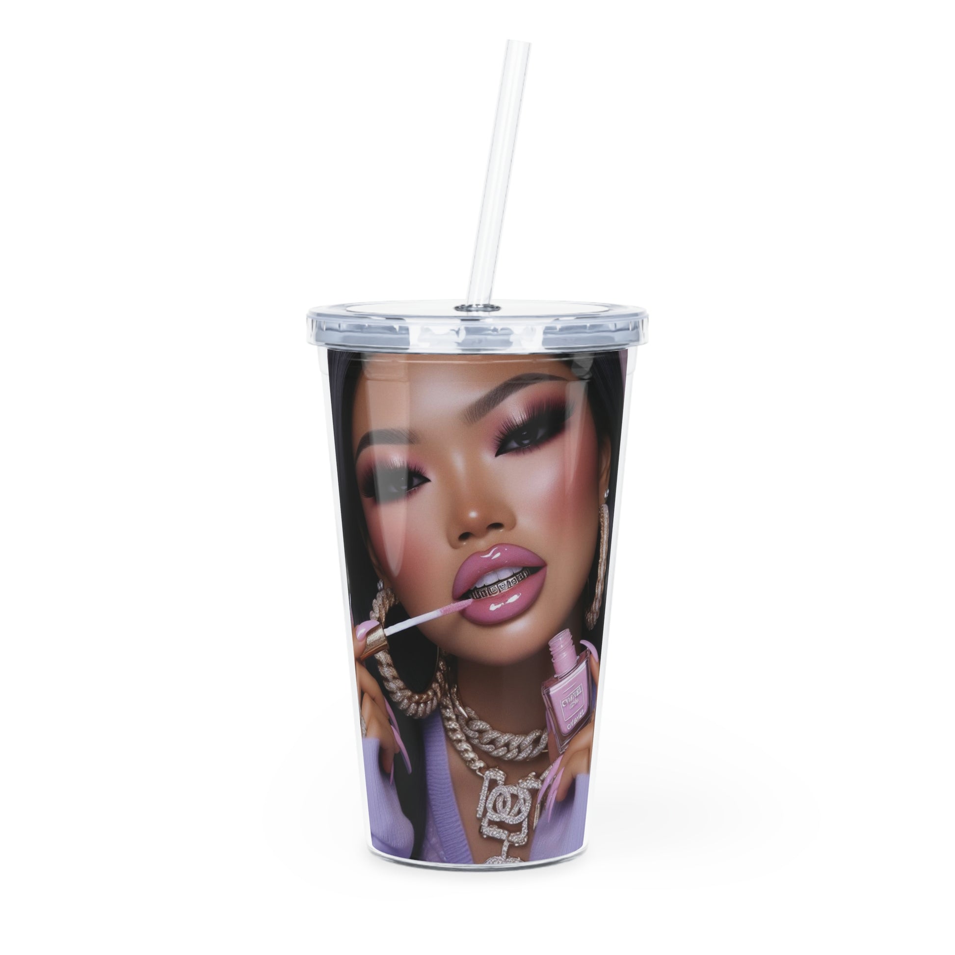 Gloss Up Tumbler with Straw Mug Printify 20oz Transparent 