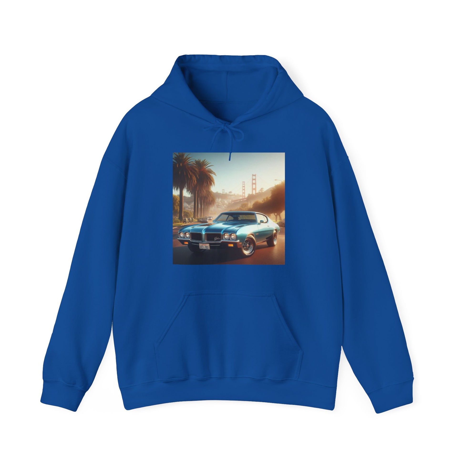 1972 Blue Buick Gran Sport Hoodie Hoodie Printify Royal S 