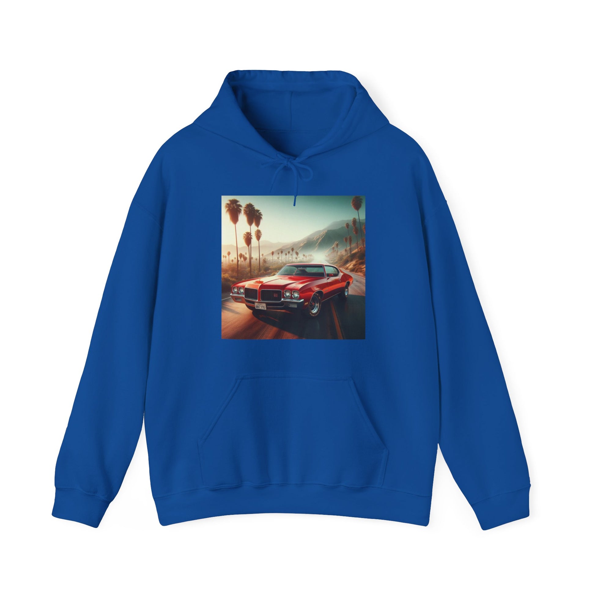 1972 Red Buick Gran Sport Hoodie Hoodie Printify Royal S 