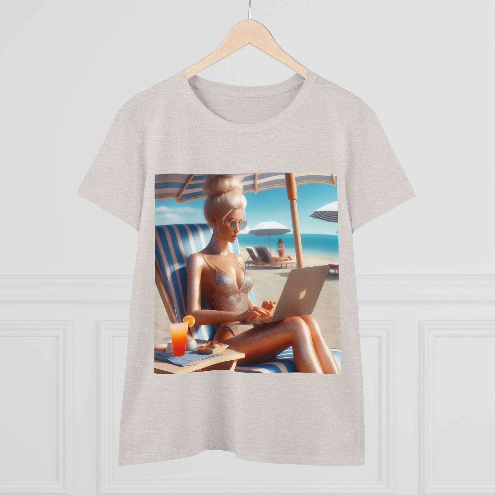 Work Day at the Beach T-Shirt T-Shirt Printify   