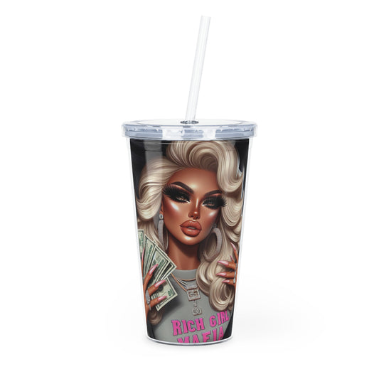 Rich Girl Mafia Tumbler with Straw Mug Printify 20oz Transparent 