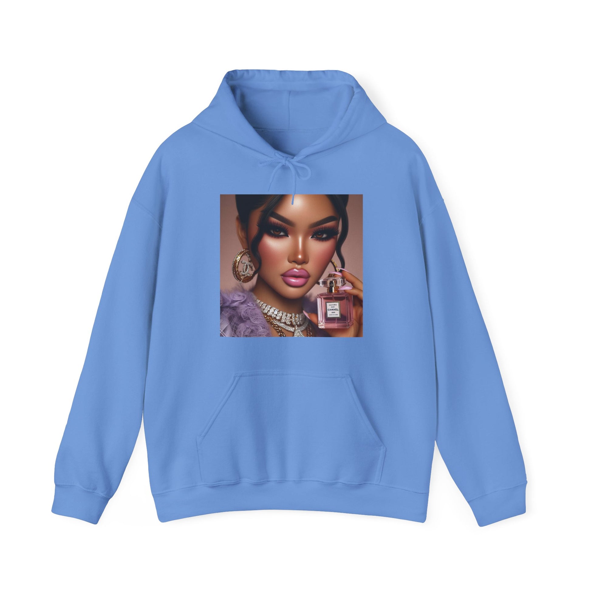 Chanel Please Hoodie Hoodie Printify Carolina Blue S 