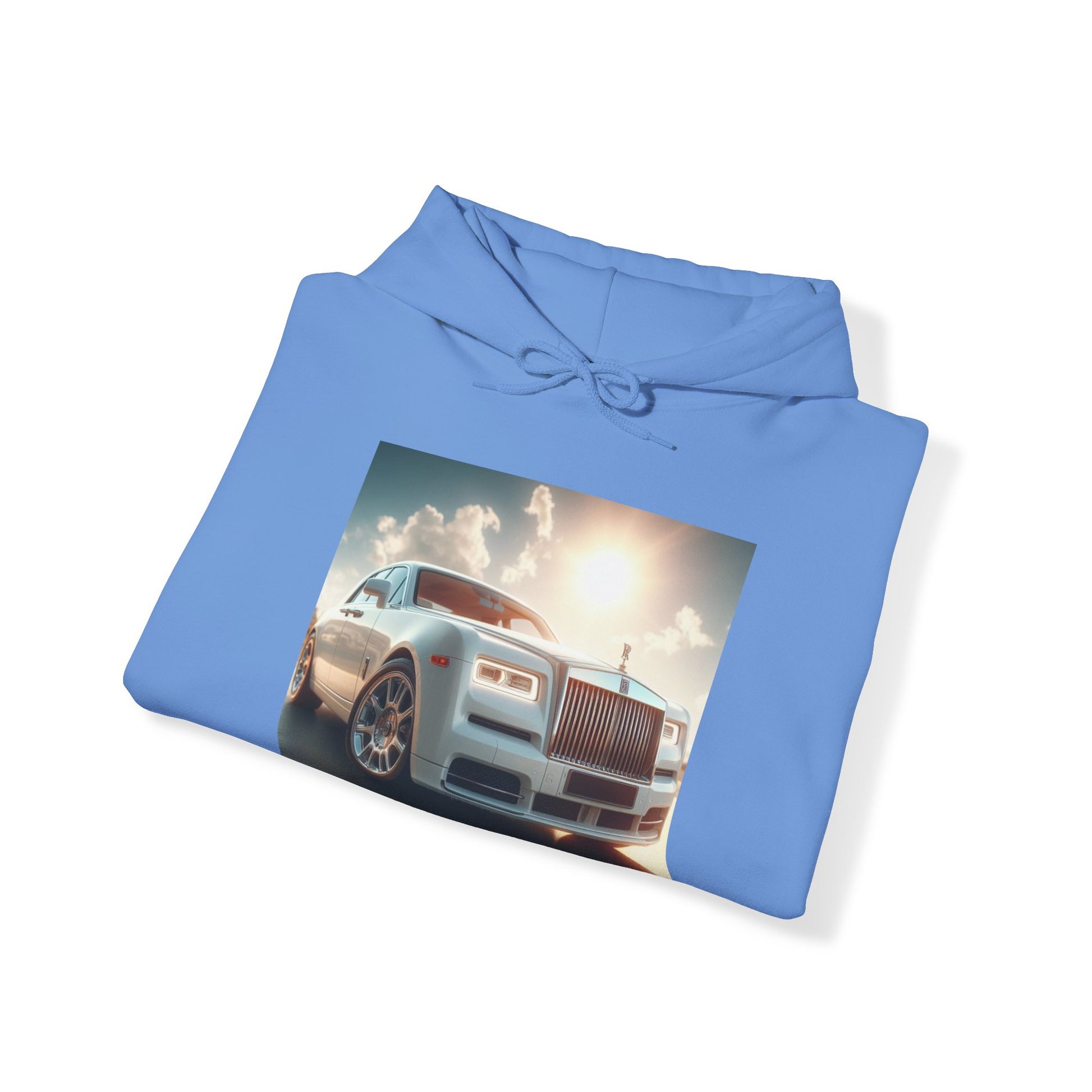 White Rolls Royce Hoodie Hoodie Printify   