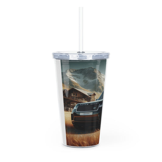 Black Range Rover Tumbler with Straw Mug Printify   