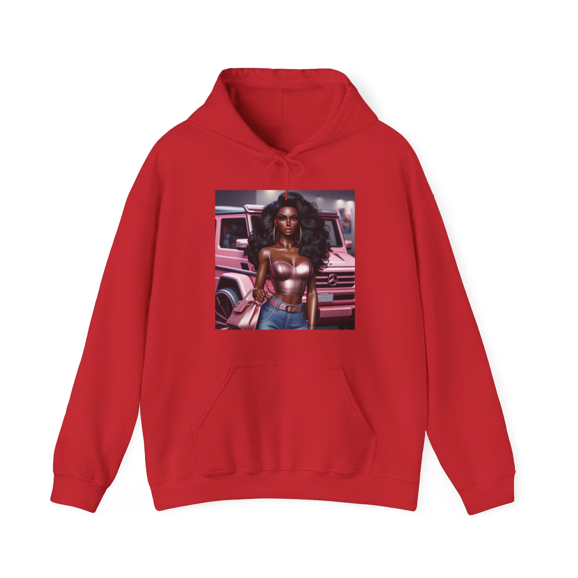 Pink Luxury Hoodie Hoodie Printify Red S 