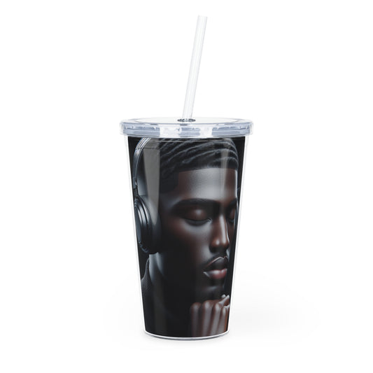 Music Vibes Tumbler with Straw Mug Printify 20oz Transparent 