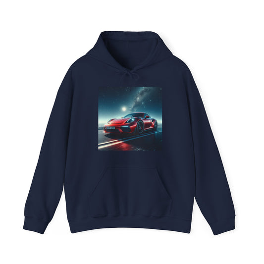 Red Porsche Hoodie Hoodie Printify Navy S 