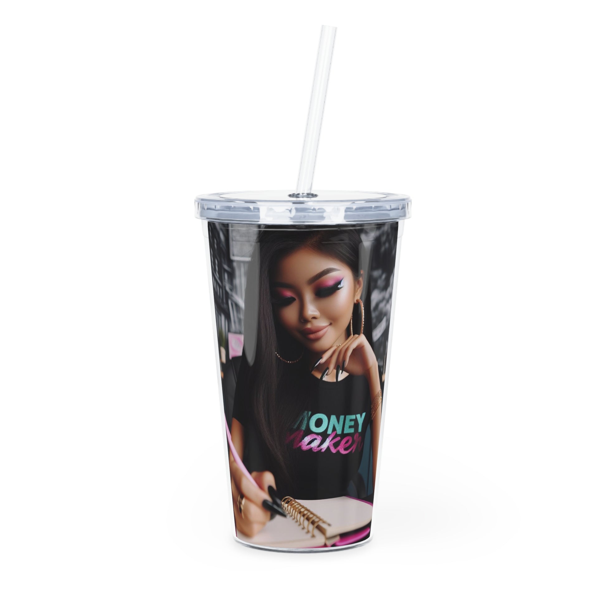 Money Maker Tumbler with Straw Mug Printify 20oz Transparent 