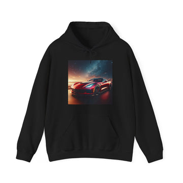 Red Corvette Hoodie Hoodie Printify Black S 