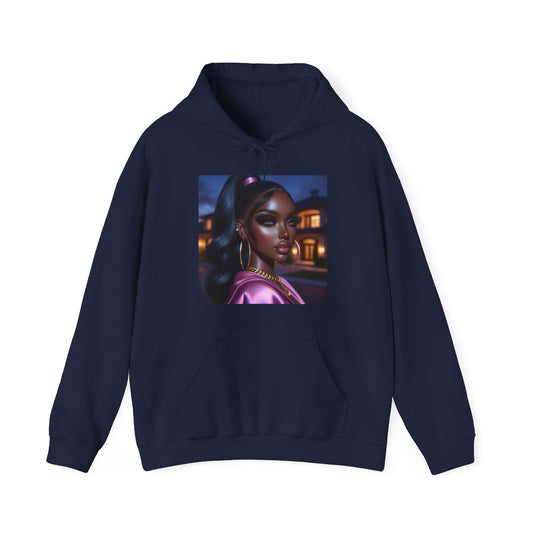 Pink at Night Everything Hoodie Hoodie Printify Navy S 
