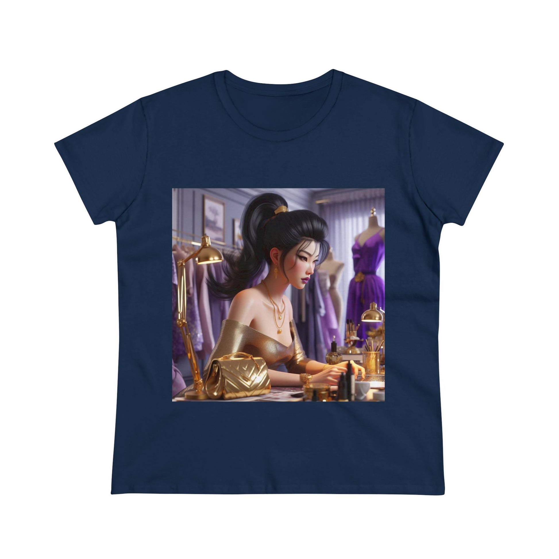 Fashion and Beauty T-Shirt T-Shirt Printify Navy S 