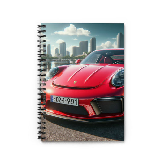 Red Porsche Spiral Notebook Paper products Printify One Size  