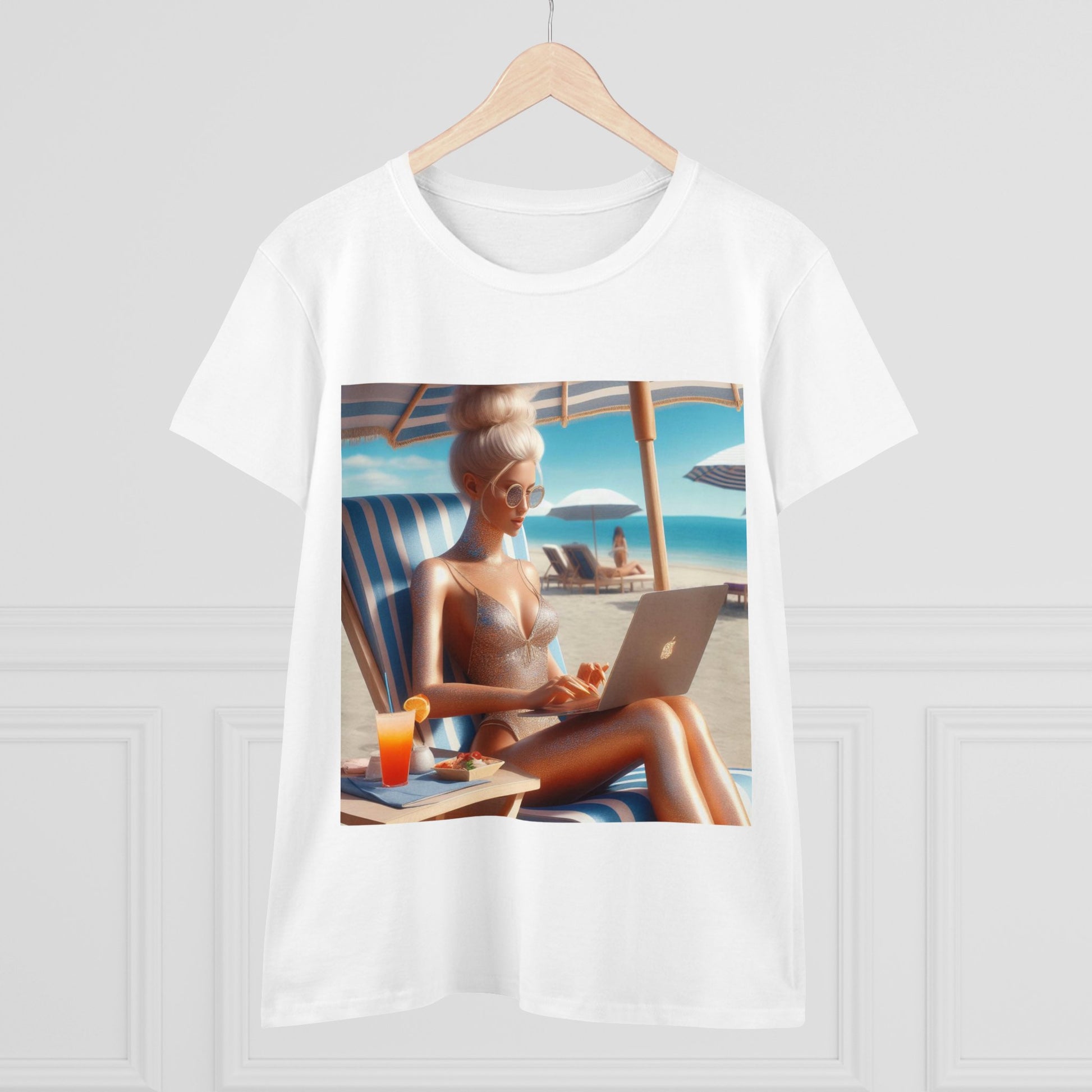 Work Day at the Beach T-Shirt T-Shirt Printify   