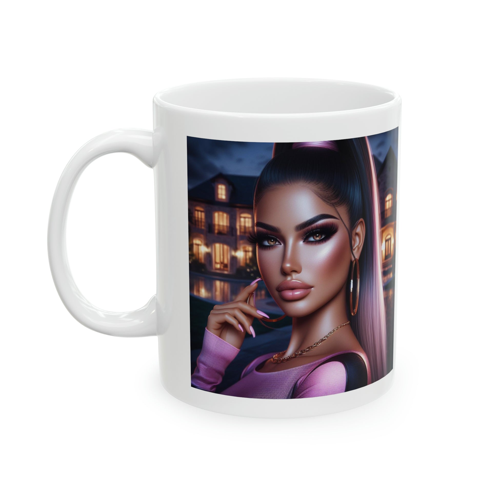 Pink at Night Mug Mug Printify 11oz  