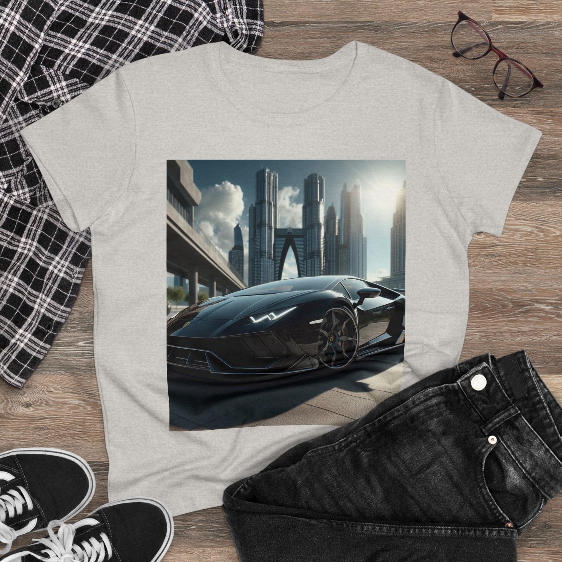 Black Lamborghini T-Shirt T-Shirt Printify   