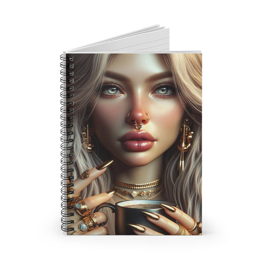 Elevated Coffee Spiral Notebook Paper products Printify   