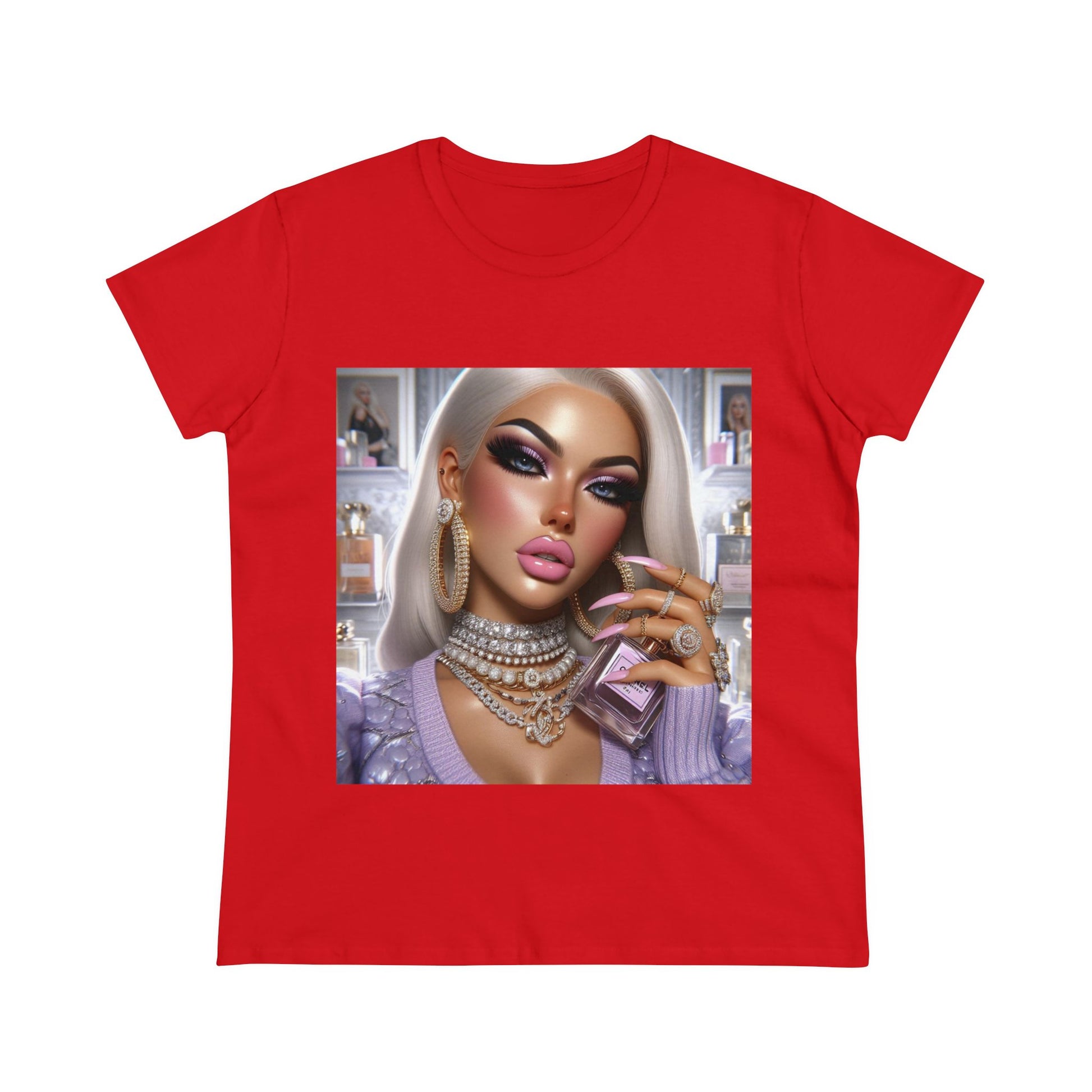 Chanel Please T-Shirt T-Shirt Printify Red S 