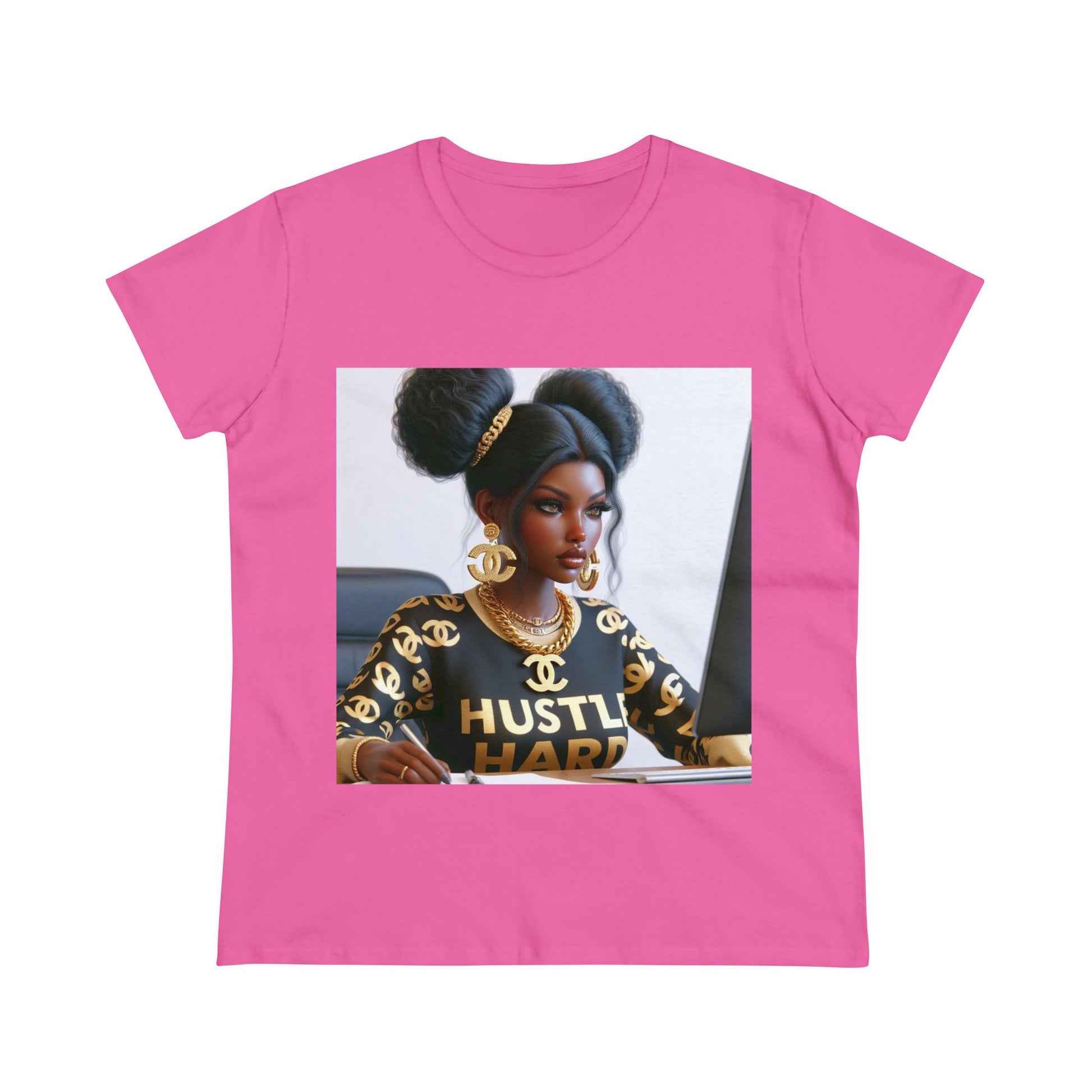 Hustle Hard T-Shirt T-Shirt Printify Azalea S 