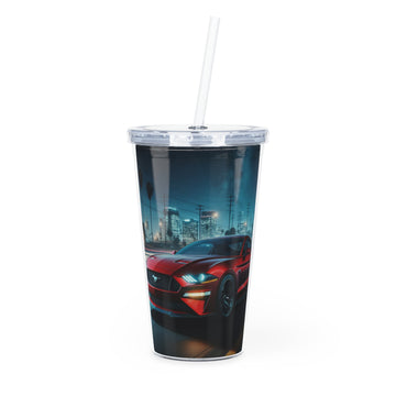 Red Mustang Tumbler with Straw Mug Printify 20oz Transparent 