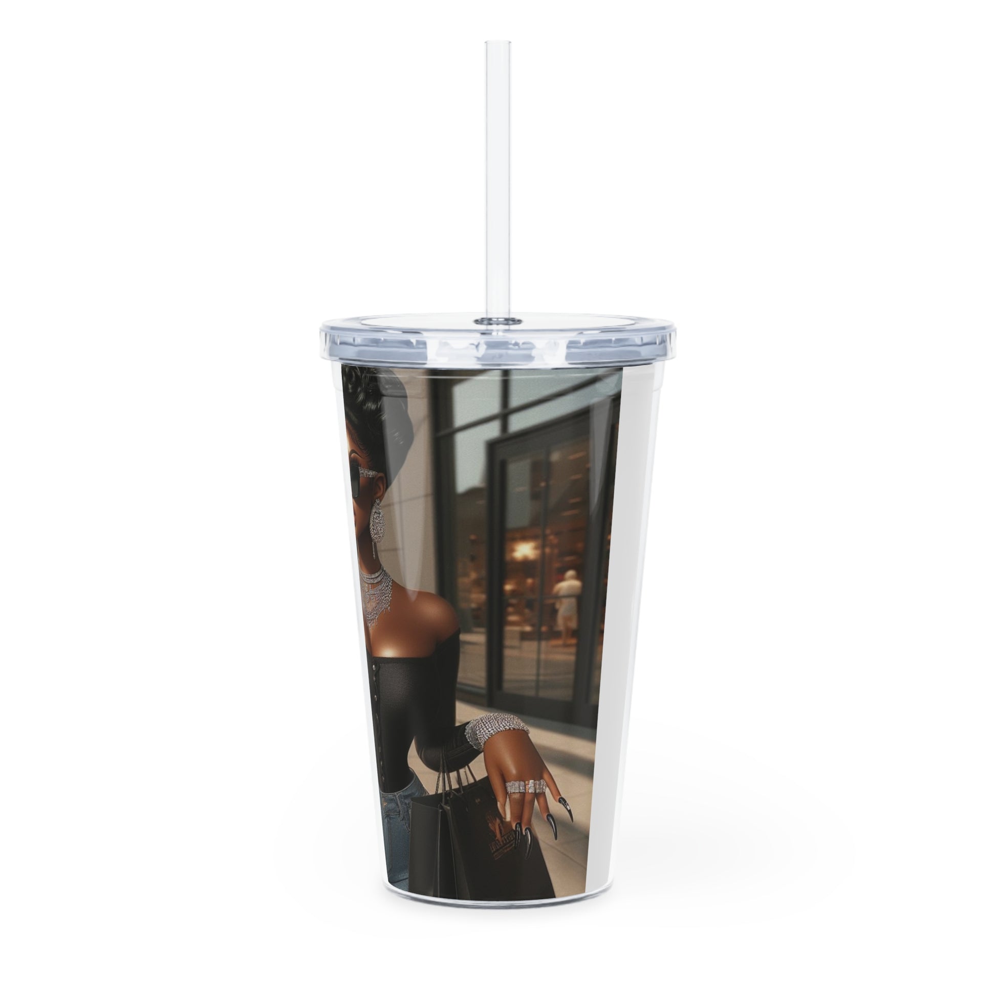 Let's Shop Tumbler with Straw Mug Printify   