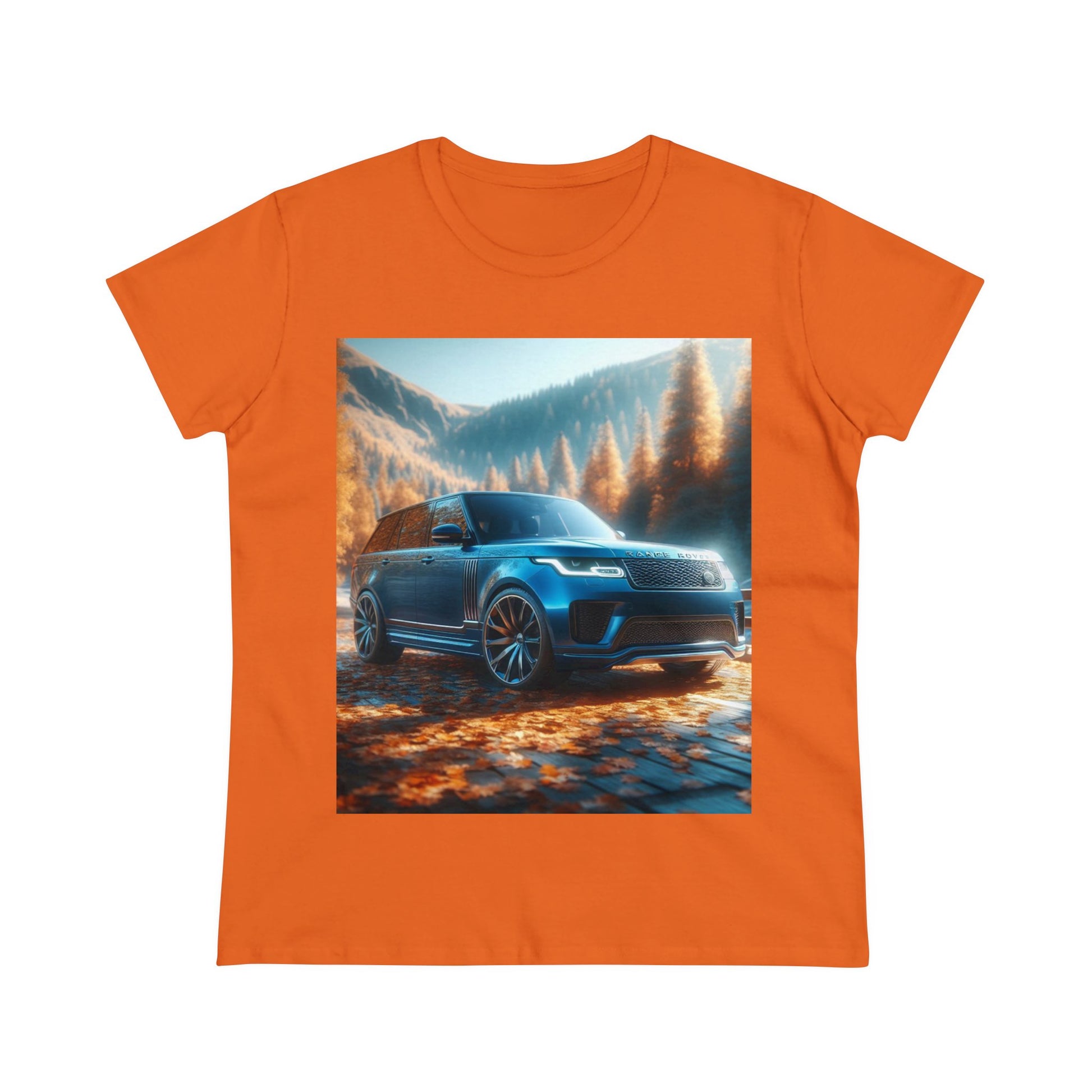 Blue Range Rover T-Shirt T-Shirt Printify Orange S 