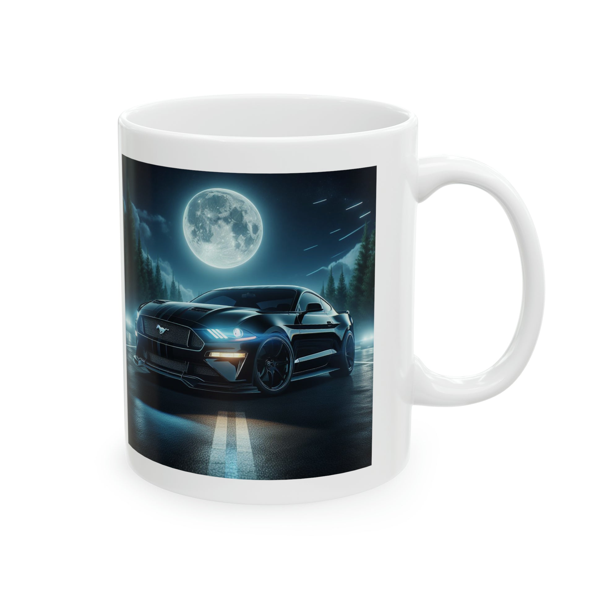 Black Mustang Mug Mug Printify   