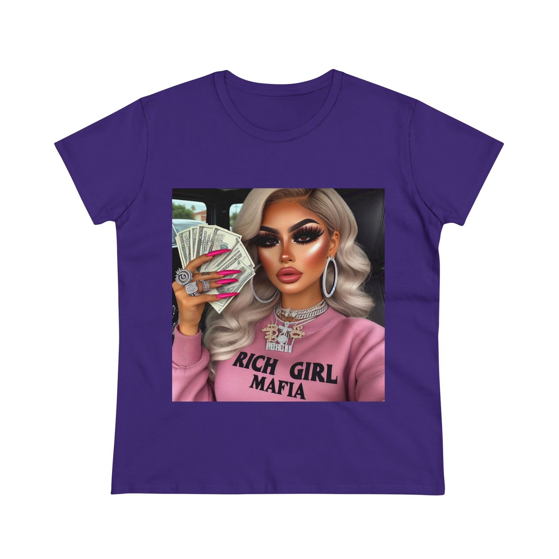 Rich Girl Mafia T-Shirt T-Shirt Printify Purple S 