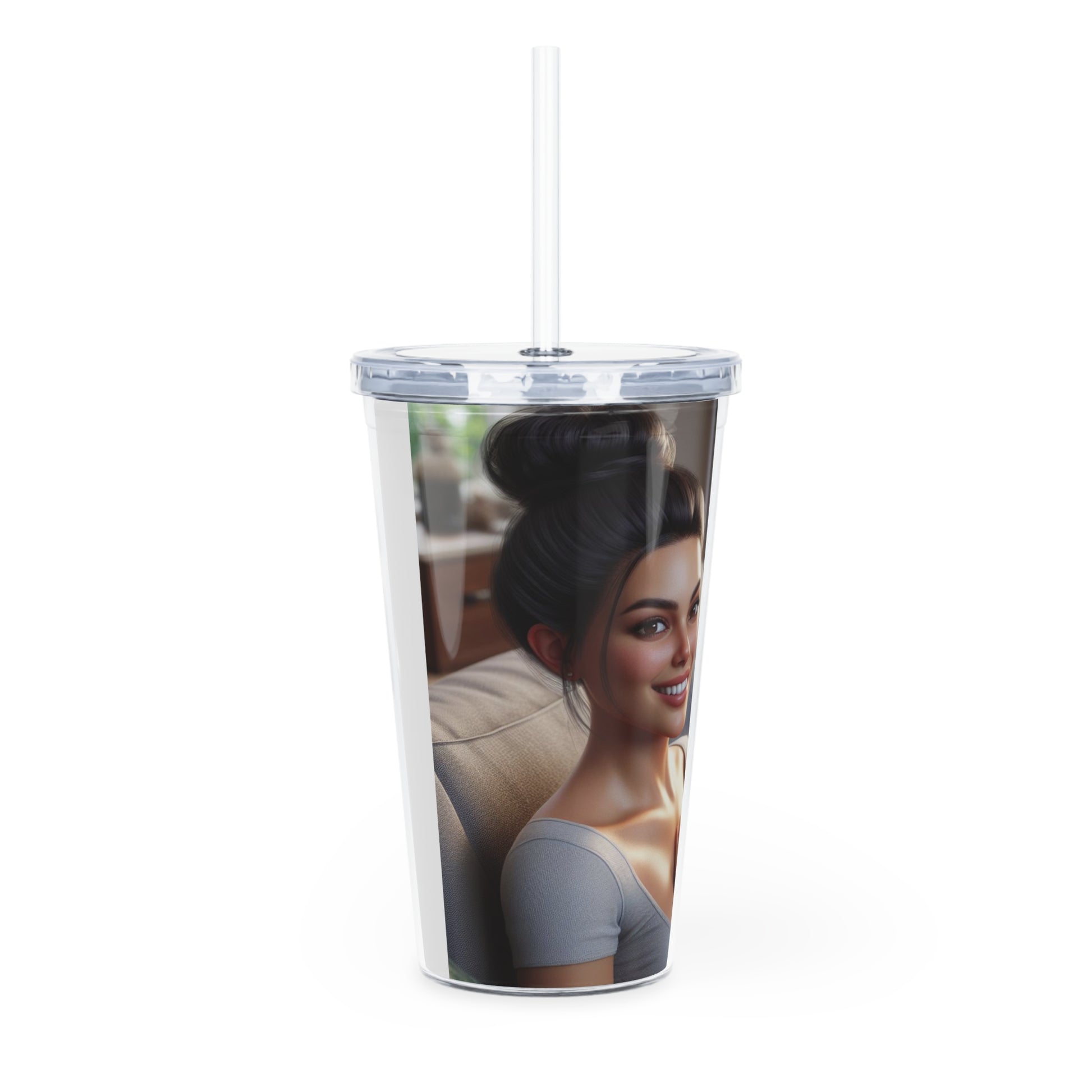 Family Time Tumbler with Straw Mug Printify   