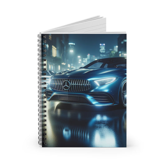 Blue Mercedes Spiral Notebook Paper products Printify   