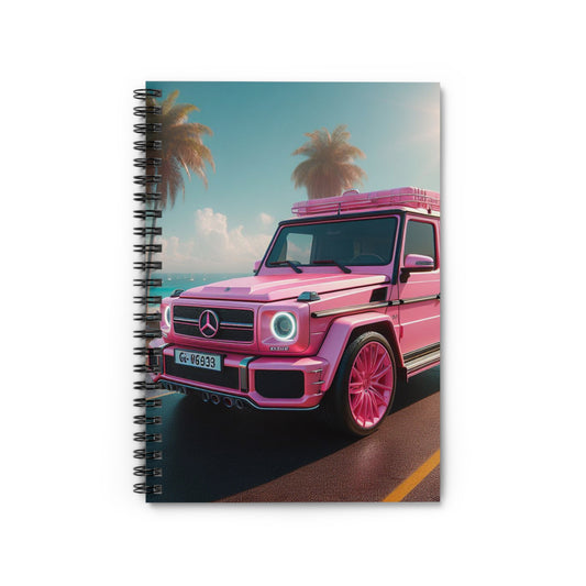 Pink G-Wagon Spiral Notebook Paper products Printify One Size  